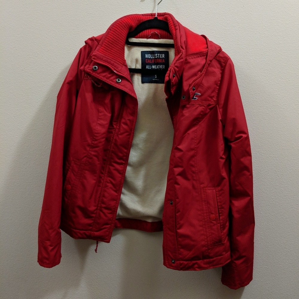 Hollister Red All-Weather Jacket